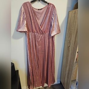 SHEIN Dusty Rose Flutter Sleeve formal dress